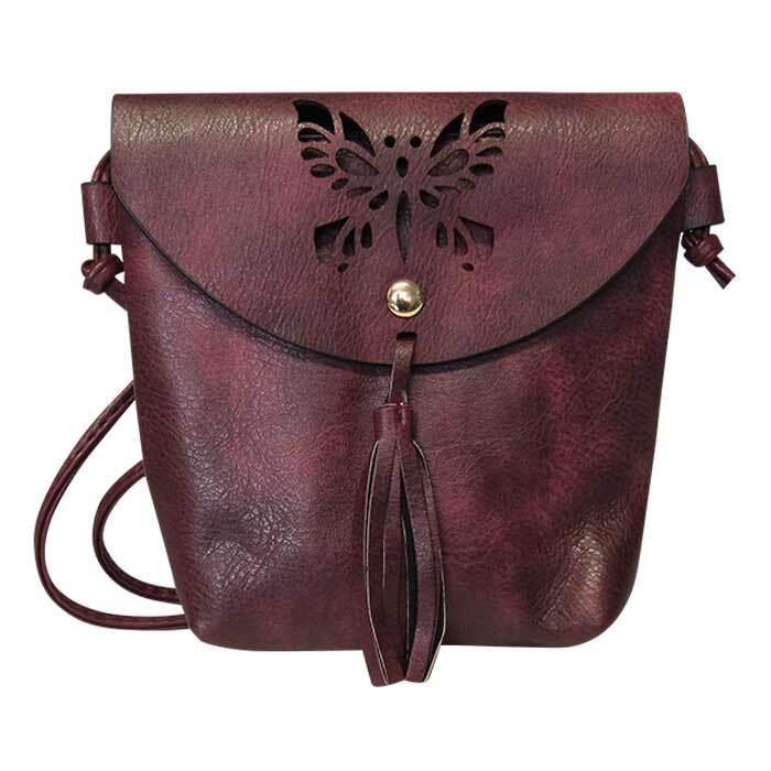 ShoulderBag Butterfly Wine Red