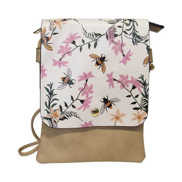 Shoulder Bag Bees And Flowers