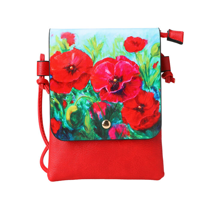 Shoulder Bag Red Poppies