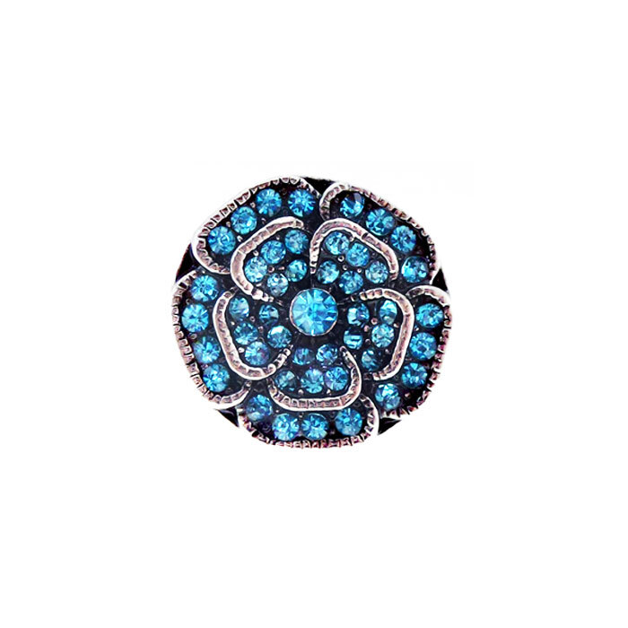 Snap-Rose Blue Crystals