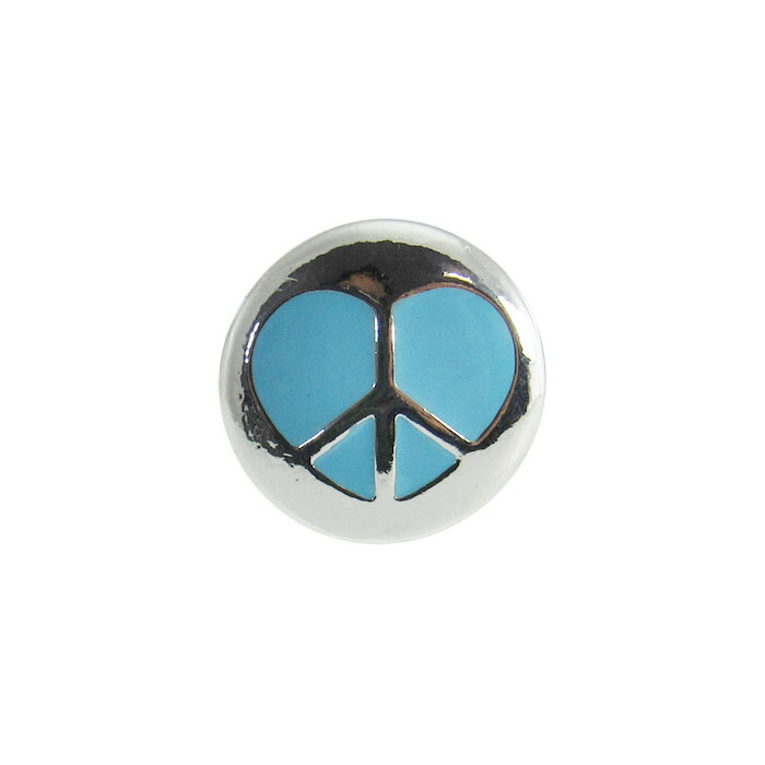 Snap-Peace Heart Blue 