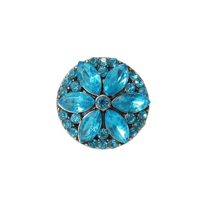 Snap-Blue Crystal Flower