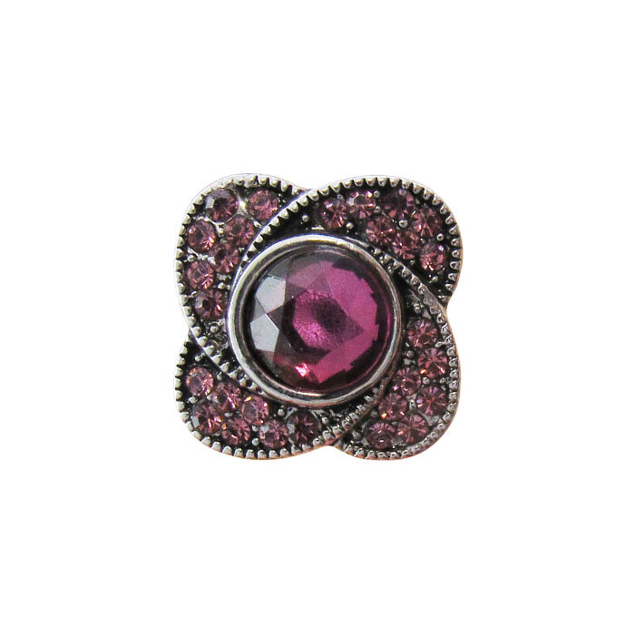 Snap-Pink Crystal Flower