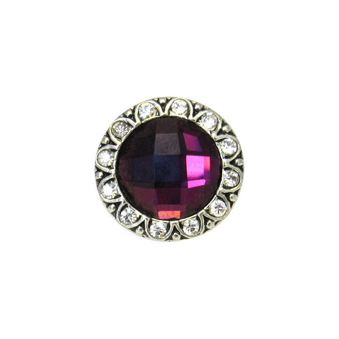 Snap-Ruby Red Diamante 