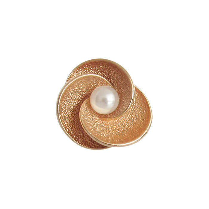 Snap-Pearl Flower Rose Gold
