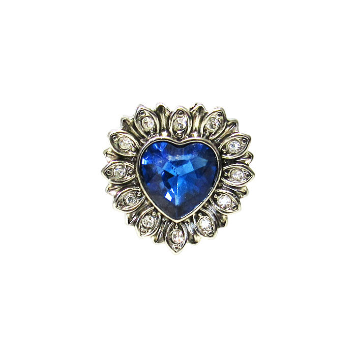 Snap-Deep Blue Heart