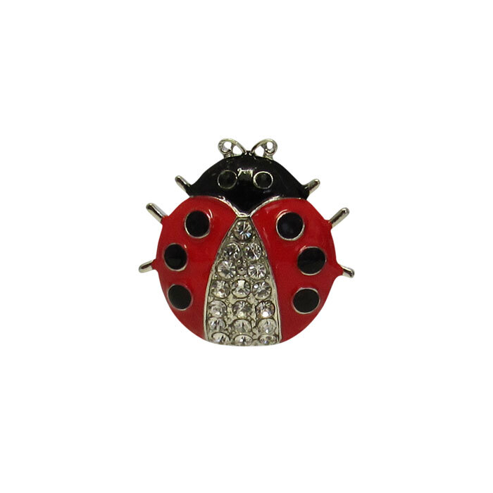 Snap-Ladybug Diamante