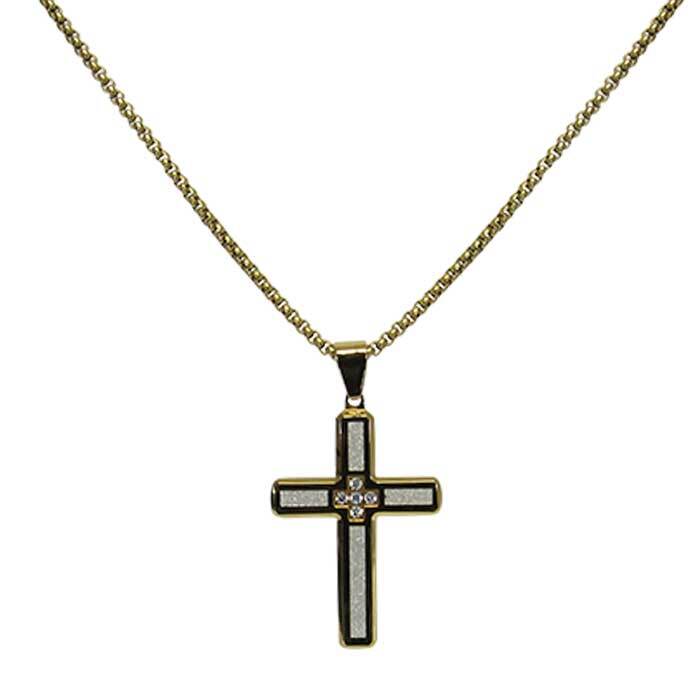 NK-Jax White Diamante Cross