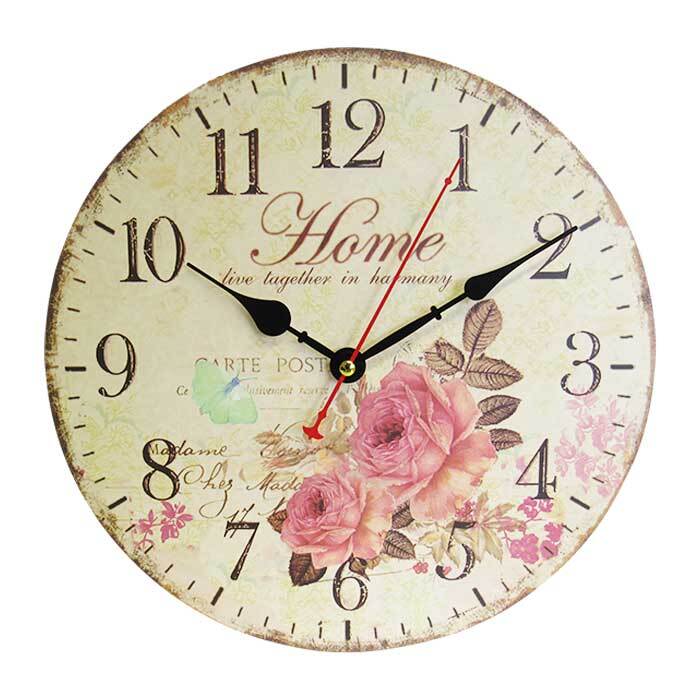 Clock Vintage Roses