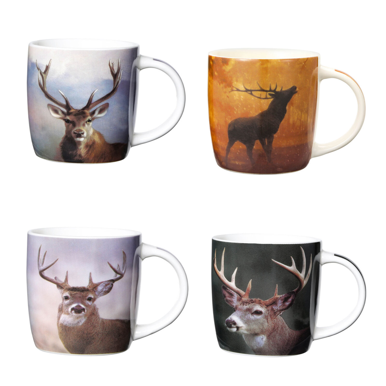 Stag Mug Set x 4