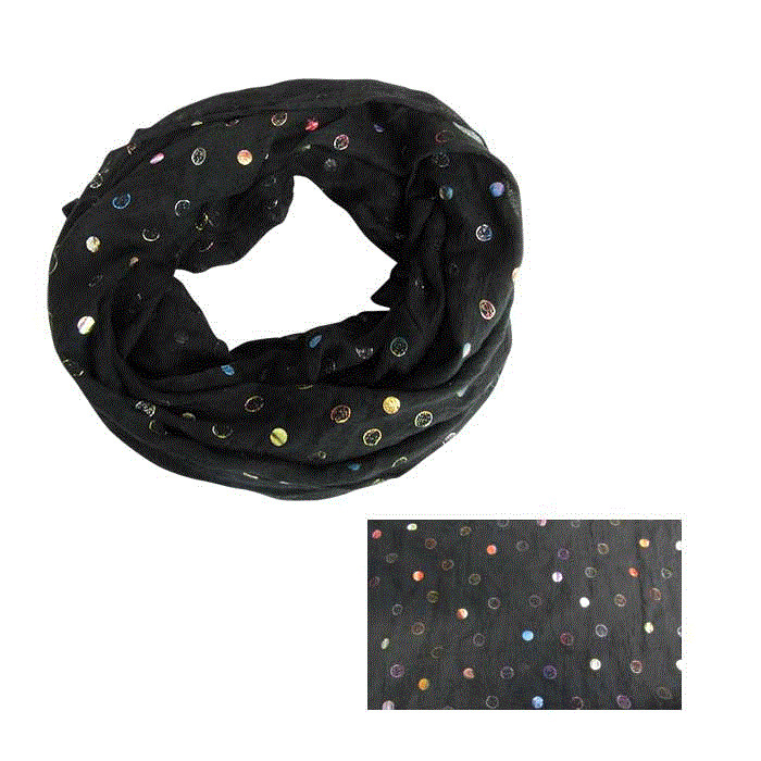 SC-Black Snood w'Planets