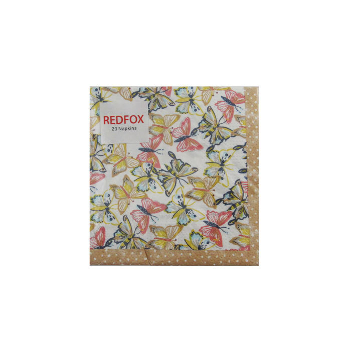 Butterflies Pink Cocktail Napkin