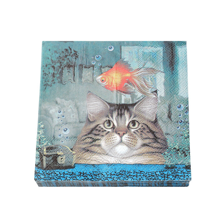 Hungry Cat Cocktail Napkin