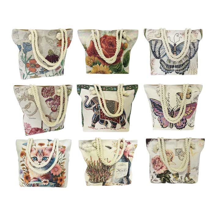 Rope Tote Bag Vintage Set x9