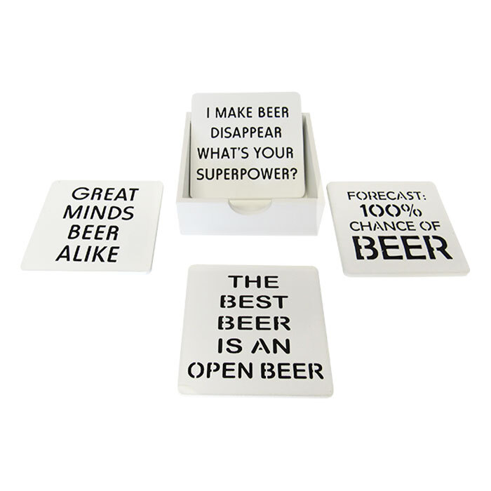 Beer Coasters Set 4