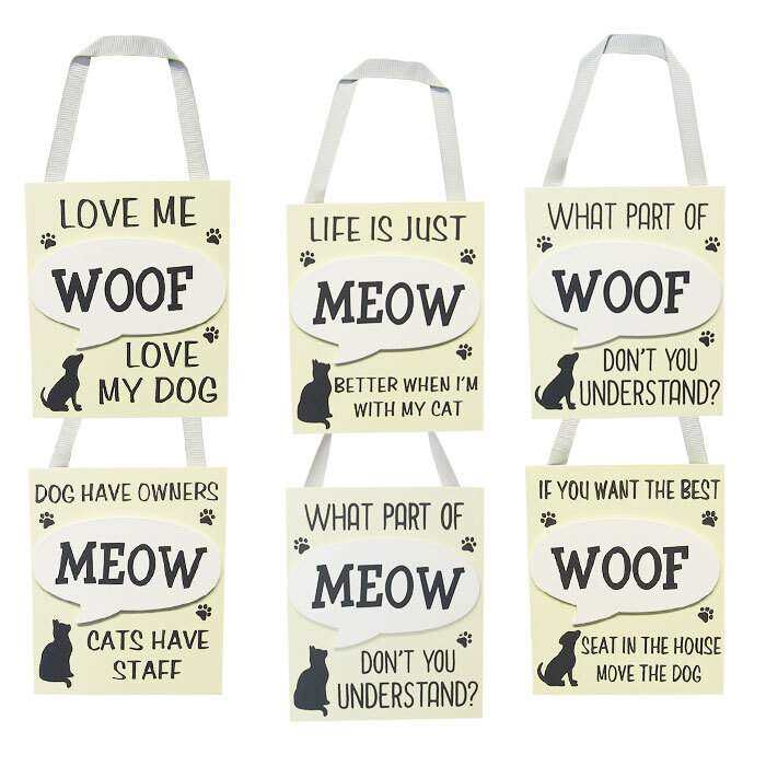 Woof Meow Hanger Set6 SAVE 75%