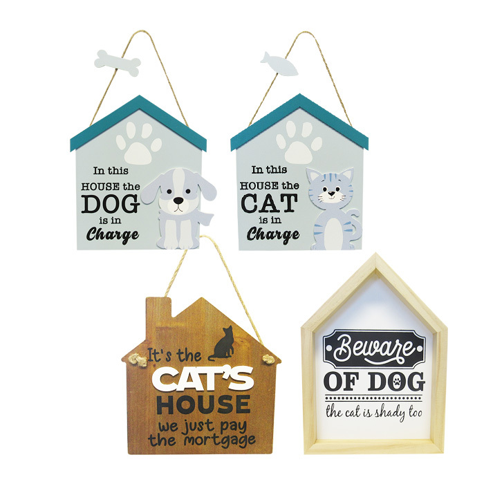 Cats and Dogs Sign Set x4