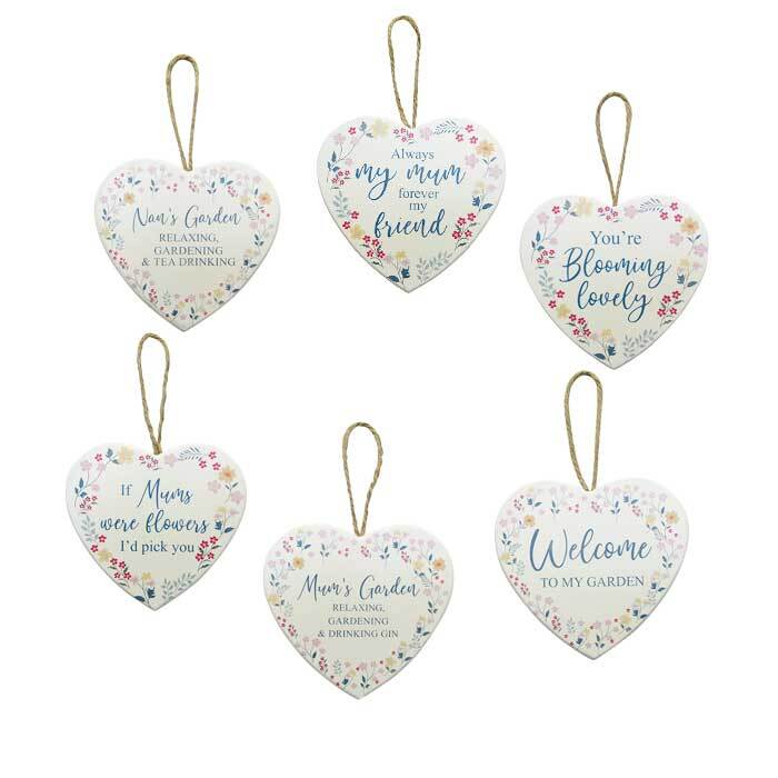 Garden Heart Hanger Set x6
