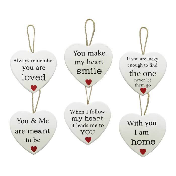 LoveHeart Hanger Set x6