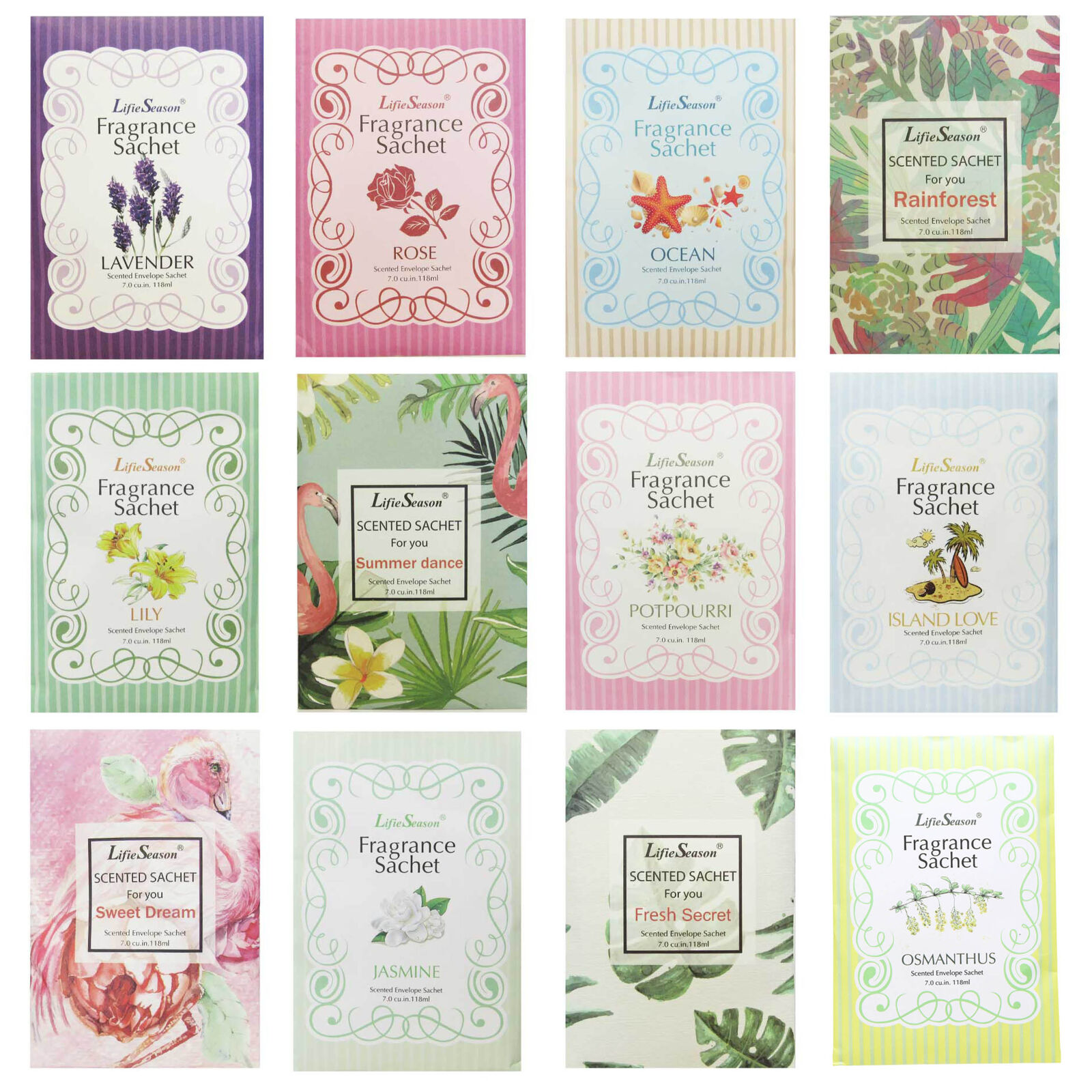 Scented Sachet Set x12 Mix