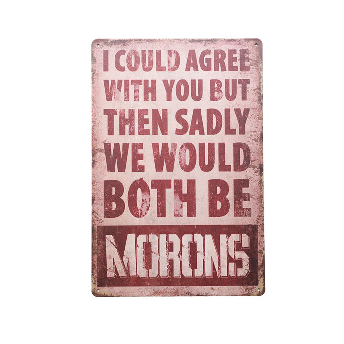 Art Tin Both Morons