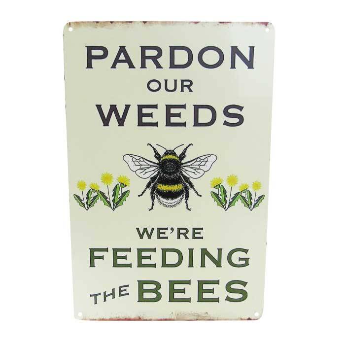 Art Tin Bees Need Weeds 