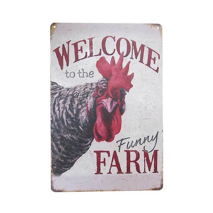 Art Tin Farm Welcome
