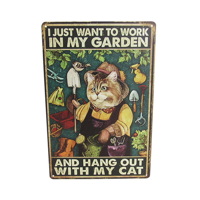 Art Tin Garden & Cat 