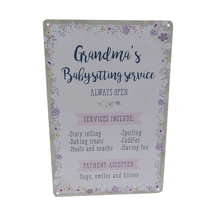 Art Tin Grandma Babysitter