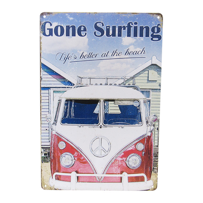Art Tin Gone Surfing