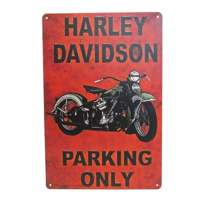 Art Tin Harley Parking NEW