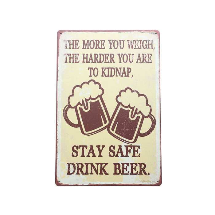 Art Tin Keep Safe Beer