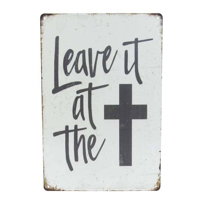 Art Tin Leave At The Cross 
