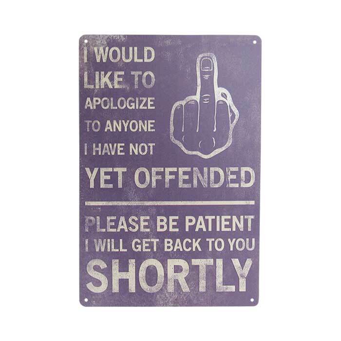 Art Tin Offended 