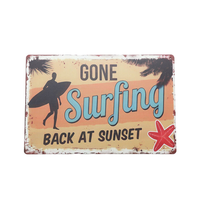 Art Tin Surfing to Sunset