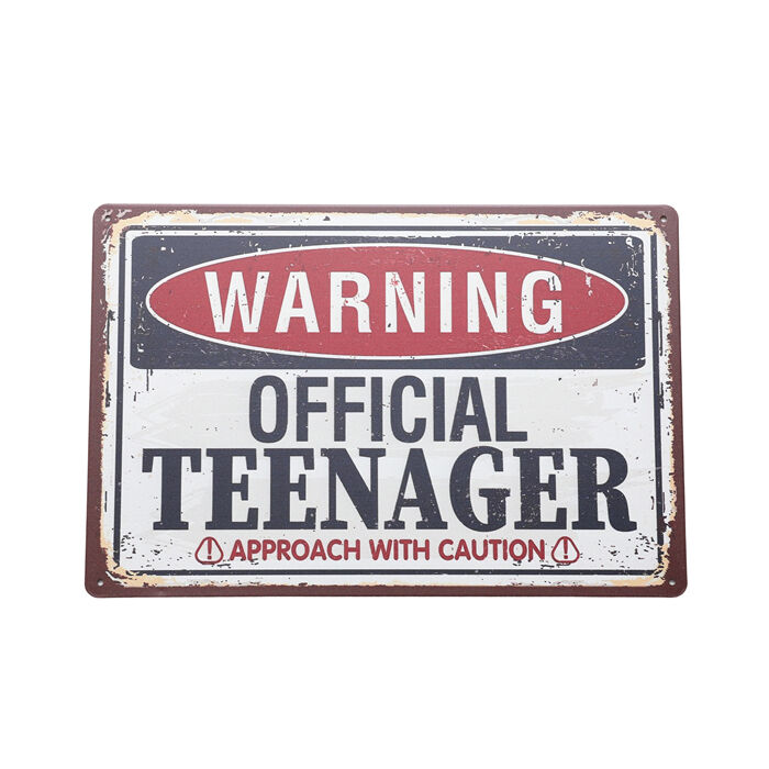 Art Tin Teenager Warning Official