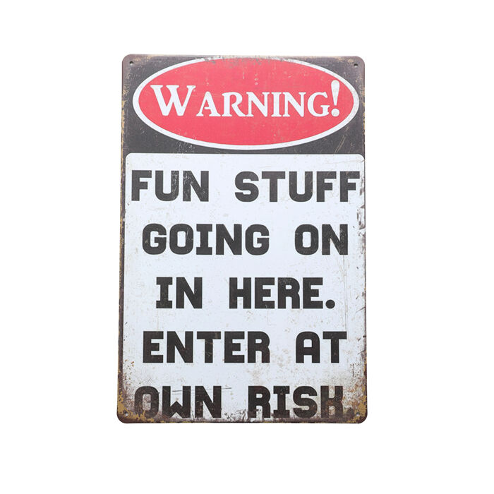 Art Tin Warning Fun