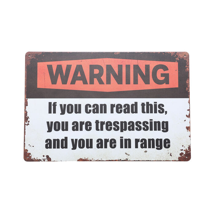 Art Tin Trespassing In Range