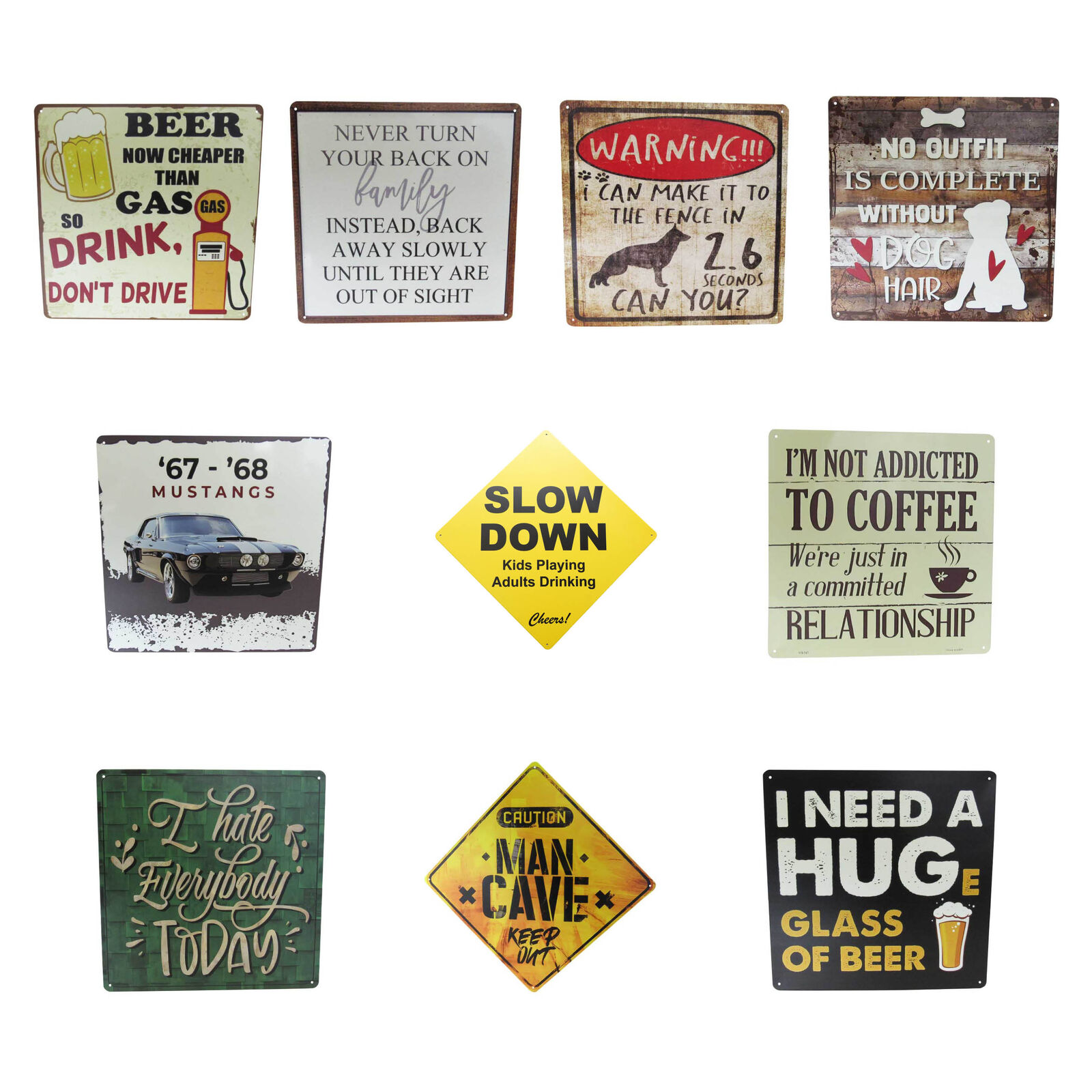 Art Tin Square Set x9