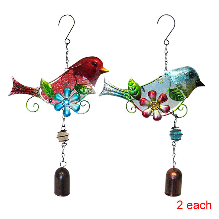 Garden Glass Bird x4