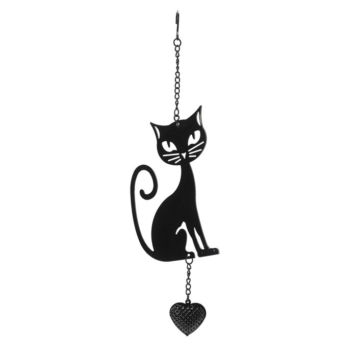 Country Chic Cat Hanger Black