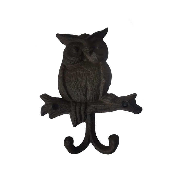 Owl Cast Iron Double Hook